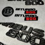 Brabus 800 Emblem Badge Set Black and Carbon for ALL Model Mercedes