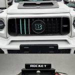 White Rocket Led emblem LED in Grille Brabus Rocket style Mercedes G class W463a w464 G63