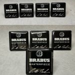 For Seat Metal Emblems Set Brabus Masterpice for Mercedes Benz