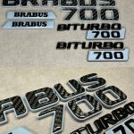 Brabus emblems set 700 Light blue for G class G63 g500 w465 w463a w464