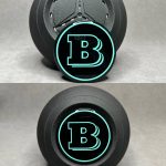 Brabus Tiffany Black Emblem in Air Bag for Mercedes G GLE GLS E S Class 2024+