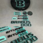 Brabus 800 Tiffany Blue Badges in Carbon Full Exterior Set for Mercedes G Class W463 W463a W464 W465