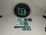 Brabus 800 Tiffany Blue Badges in Carbon Full Exterior Set for Mercedes G Class W463 W463a W464 W465 - Image 6