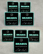 Tiffany Black Seats Badge Set Brabus Masterpiece for Mercedes Benz W463 W464 W463A G class