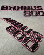 Tail Badges Brabus 800 Pink and Carbon for Mercedes-Benz G Class W463 W463a W464 W465