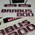 Brabus 800 Pink Badges Set LED for Mercedes G Class W465 W464 W463a