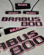 Brabus 800 Pink Badges Set LED for Mercedes G Class W465 W464 W463a