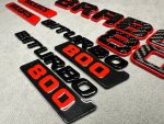 Brabus 800 Emblem Badge Set Red and Carbon Mercedes G Class W465 W464 W463a - Image 3