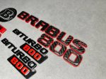 Brabus 800 Emblem Badge Set Red and Carbon Mercedes G Class W465 W464 W463a - Image 4