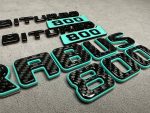 Brabus biturbo 800 Emblem Logo Set Tiffany and Carbon for Mercedes Benz G Class - Image 2