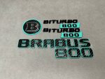Brabus biturbo 800 Emblem Logo Set Tiffany and Carbon for Mercedes Benz G Class - Image 6