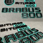 Brabus biturbo 800 Emblem Logo Set Tiffany and Carbon for Mercedes Benz G Class