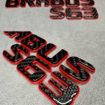 Brabus S63 Tail emblem for Red and carbon for Mercedes-Benz S Class