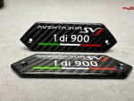 Lamborghini Emblems Aventador SV 1 di 900 in the door card Carbon Fiber - Image 5