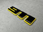 911 Logo Black and Yellow Metal Emblem Exterior Numbers for Porsche 992 - Image 2