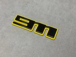911 Logo Black and Yellow Metal Emblem Exterior Numbers for Porsche 992 - Image 4