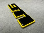 911 Logo Black and Yellow Metal Emblem Exterior Numbers for Porsche 992 - Image 5