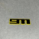 911 Logo Black and Yellow Metal Emblem Exterior Numbers for Porsche 992