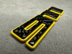 911 Logo Carbon and Yellow Metal Emblem Exterior Numbers for Porsche 992 - Image 3