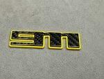 911 Logo Carbon and Yellow Metal Emblem Exterior Numbers for Porsche 992 - Image 5