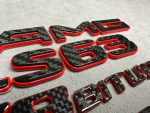 AMG Emblem CLS 63 V8 biturbo Logo red and carbon CLS class - Image 2