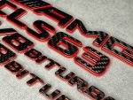 AMG Emblem CLS 63 V8 biturbo Logo red and carbon CLS class - Image 7
