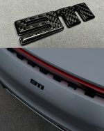 911 Logo Carbon and Black Metal Emblem Exterior Numbers for Porsche 992
