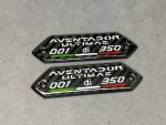 Lamborghini Carbon Fiber Emblems Aventador Ultimle 001 di 350 in the door card - Image 2