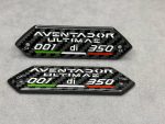 Lamborghini Carbon Fiber Emblems Aventador Ultimle 001 di 350 in the door card - Image 4