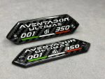 Lamborghini Carbon Fiber Emblems Aventador Ultimle 001 di 350 in the door card - Image 6