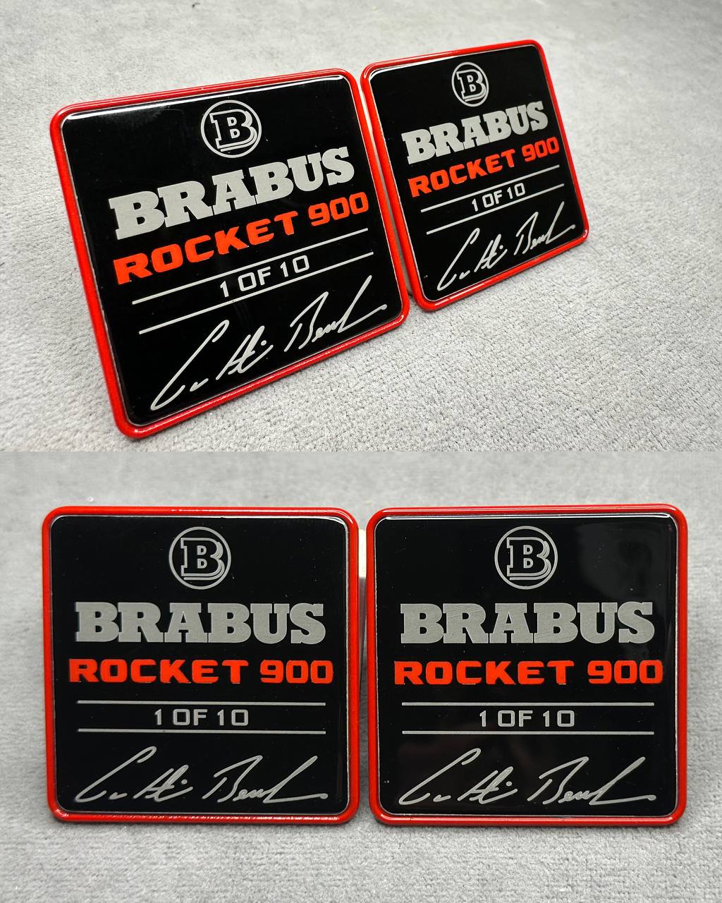 Red Seats Badge Set Brabus 900 Rocket Edition 1 of 10 series for Mercedes Benz W463 W464 W463A G class - Image 1