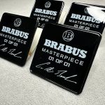 For Seat Metal Emblems Set Brabus Masterpiece 01 f 01 for Mercedes Benz