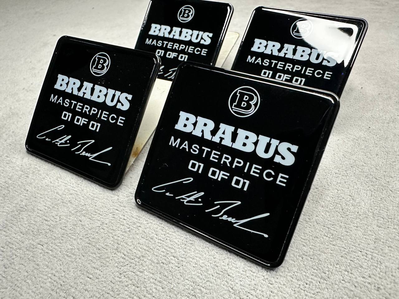 For Seat Metal Emblems Set Brabus Masterpiece 01 f 01 for Mercedes Benz - Image 1