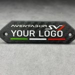 Lamborghini Emblems Aventador Your logo in the door card Carbon Fiber