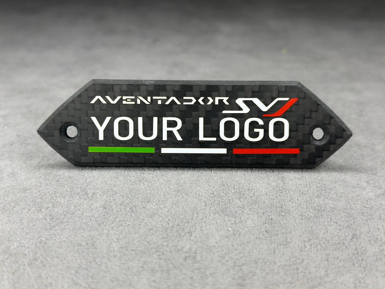 Lamborghini Emblems Aventador Your logo in the door card Carbon Fiber - Image 1