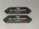 Lamborghini Emblems Aventador AD PERSONAM in the door card Carbon Fiber - Image 3