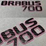 Tail Badges Brabus 700 Pink and Carbon for Mercedes-Benz G Class W463 W463a W464 W465