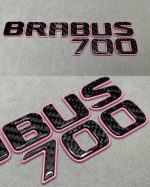 Tail Badges Brabus 700 Pink and Carbon for Mercedes-Benz G Class W463 W463a W464 W465