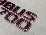 Tail Badges Brabus 700 Pink and Carbon for Mercedes-Benz G Class W463 W463a W464 W465 - Image 2