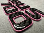 Tail Badges Brabus 700 Pink and Carbon for Mercedes-Benz G Class W463 W463a W464 W465 - Image 3