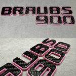 Tail Badges Brabus 900 Pink and Carbon for Mercedes-Benz G Class W463 W463a W464 W465