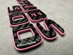 Tail Badges Brabus 900 Pink and Carbon for Mercedes-Benz G Class W463 W463a W464 W465 - Image 3