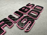 Tail Badges Brabus 900 Pink and Carbon for Mercedes-Benz G Class W463 W463a W464 W465 - Image 4