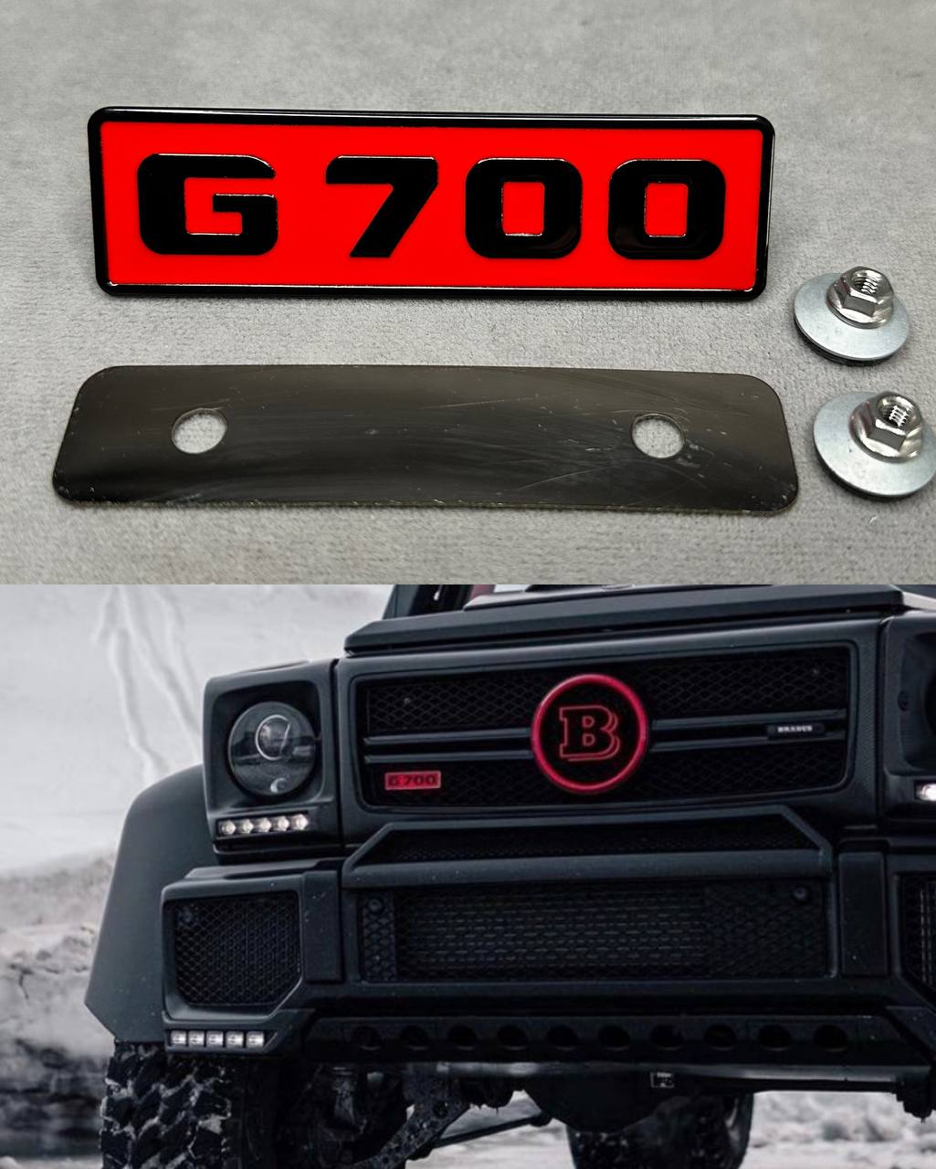 Brabus metal Emblem badge G700 for Mercedes G class w463 G63 G500 G350 - Image 1