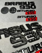 Emblems Brabus Black and Carbon 930 Set for Mercedes-Benz G Class G900 W464 GT GLS GLC GLE