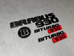 Emblems Brabus Black and Carbon 930 Set for Mercedes-Benz G Class G900 W464 GT GLS GLC GLE - Image 2