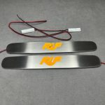 RUF LED Door Sill Plates for Porsche 911 | Metal Illuminated Threshold Trim | Yellow Logo Entry Guards 996 997 991 992