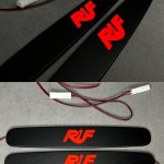 RUF LED Door Sill Plates Black for Porsche 911 | Red Logo Illuminated Threshold Trim | Entry Guards 996 997 991 992