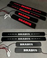 G Wagon BRABUS LED Door Silver Sills Illuminated G63 G500 W464 W463a 2018+