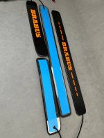 Brabus Carbon Door Sills LED for Mercedes G Class W463A W464 W465 G63 G500 Orange Illuminated Plates 2018+ - Image 2